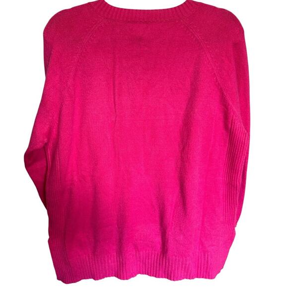 Lilly Pulitzer NWT Kaycee Sweater V Neck Pullover Raglan Sleeve Pink Size Large - Picture 9 of 15